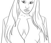 Coloriage La c&eacute;l&eacute;brit&eacute; Nicki Minaj