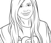 Coloriage La chanteuse c&eacute;l&egrave;bre Avril Lavigne
