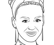 Coloriage La chanteuse populaire Katy Perry