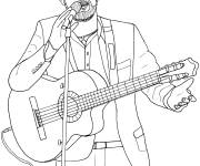 Coloriage Le chanteur Fran&ccedil;ais Kendji Girac