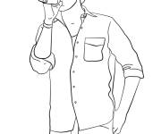Coloriage Le chanteur star Harry Styles