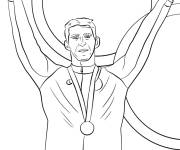 Coloriage Le fameux am&eacute;ricain Michael Phelps