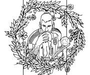 Coloriage Le footballeur le plus c&eacute;l&egrave;bre au monde Messi