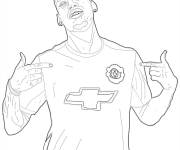 Coloriage Le joueur Fran&ccedil;ais Paul Pogba