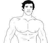 Coloriage Le star Arnold Schwarzenegger