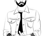 Coloriage Le star c&eacute;l&egrave;bre Zayn Malik