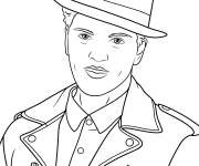 Coloriage Le star c&eacute;l&eacute;brit&eacute; Bruno Mars