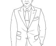 Coloriage Le star Daniel Craig