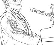 Coloriage Le star Elton John