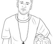 Coloriage Le star Neymar 