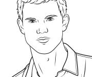 Coloriage Le star Taylor Lautner