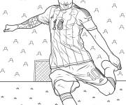 Coloriage Lionel Messi, le joueur le plus c&eacute;l&egrave;bre