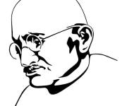 Coloriage Mahatma Gandhi