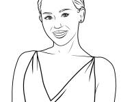 Coloriage Miley Cyrus c&eacute;l&eacute;brit&eacute;