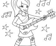 Coloriage Pop Star de dessin anim&eacute;