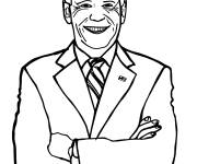 Coloriage Pr&eacute;sident am&eacute;ricain Joe Biden