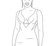 Coloriage Scarlett Johansson, l'actrice c&eacute;l&egrave;bre