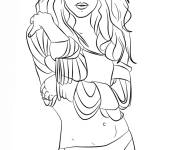 Coloriage Shakira c&eacute;l&eacute;brit&eacute; star
