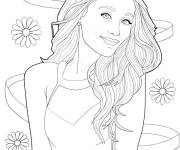 Coloriage Star c&eacute;l&eacute;brit&eacute; Ariana Grande