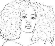 Coloriage Star c&eacute;l&eacute;brit&eacute; Diana Ross