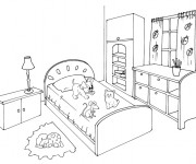 Coloriage et dessins gratuit Chambre à colorier à imprimer