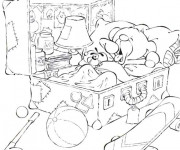 Coloriage et dessins gratuit Chambre de L'ours à imprimer