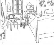 Coloriage et dessins gratuit Chambre Garçon à imprimer