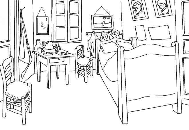Chambre A Coucher Coloriage