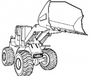 Coloriage et dessins gratuit Bulldozer de Chantier à imprimer