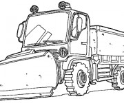 Coloriage et dessins gratuit Camion de Chantier à imprimer