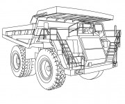 Coloriage Camion puissant de Chantier