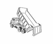 Coloriage et dessins gratuit Camion remorque et dumper à imprimer