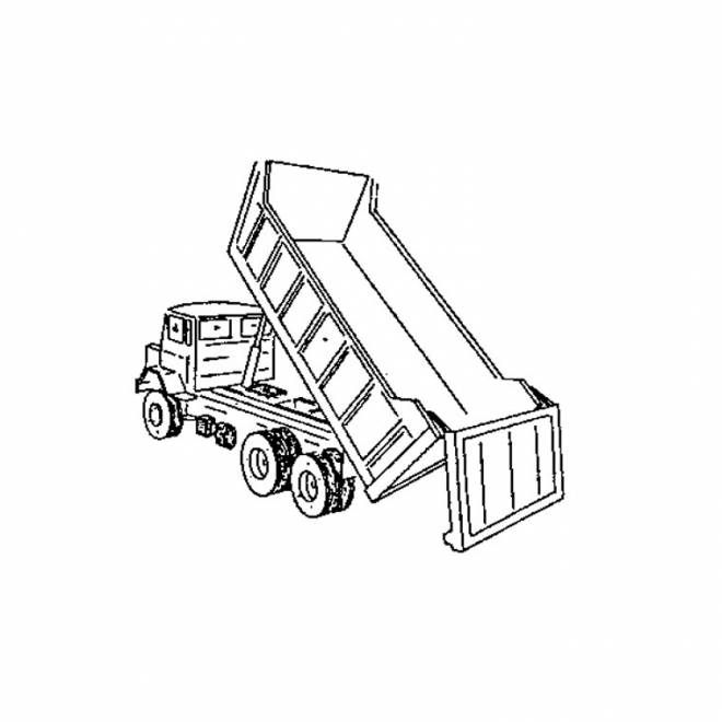 Coloriage Camion Remorque Et Dumper Dessin Gratuit à Imprimer