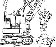 Coloriage et dessins gratuit Grue Chantier à imprimer