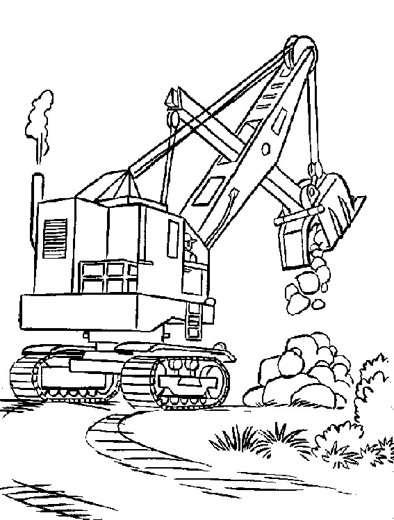 Coloriage Grue Chantier dessin gratuit à imprimer