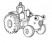 Coloriage Tracteur te regarde