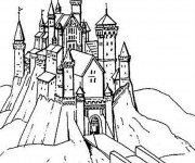 Coloriage Ch&acirc;teau adorable