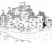 Coloriage Château bien protégé