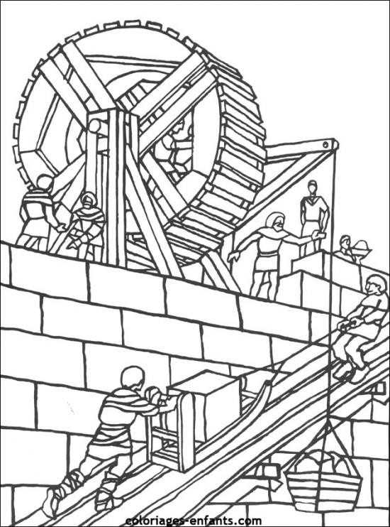 Coloriage Château Fort et Chevalier dessin gratuit à imprimer
