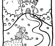 Coloriage ch&acirc;teau Princesse