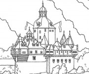 Coloriage Château qui touche le ciel