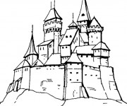 Coloriage Châteaux pour adulte