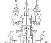 Coloriage Un beau Ch&acirc;teau stylis&eacute;