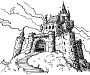 Coloriage Un Château effrayant