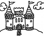 Coloriage Un petit Ch&acirc;teau
