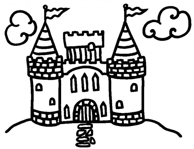 Coloriage et dessins gratuits Un petit Château à imprimer