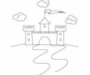 Coloriage et dessins gratuit Un petit château simple à imprimer