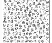 Coloriage Cherche et trouve conte de fées