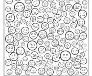 Coloriage Cherche et trouve emoji