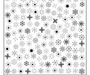 Coloriage Cherche et trouve flocons de neige
